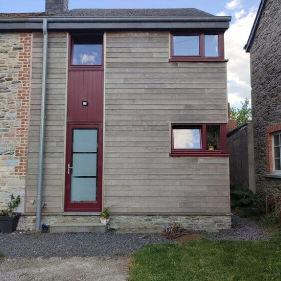 Architecte Valérie Kaiser annexe ossature bois maison Bourcy
