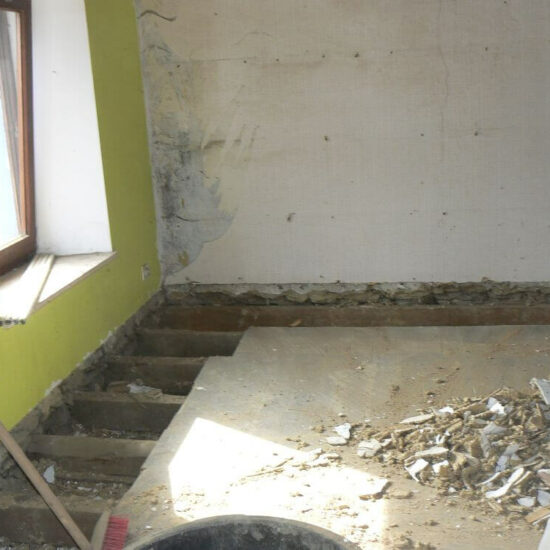 Rénovation école de Bourcy isolation sol Architecte Kaiser Valérie