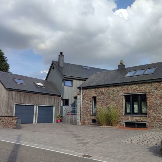 nouvelle construction maison ossature bois + bureau professionnel architecte Valerie Kaiser Bourcy (10)