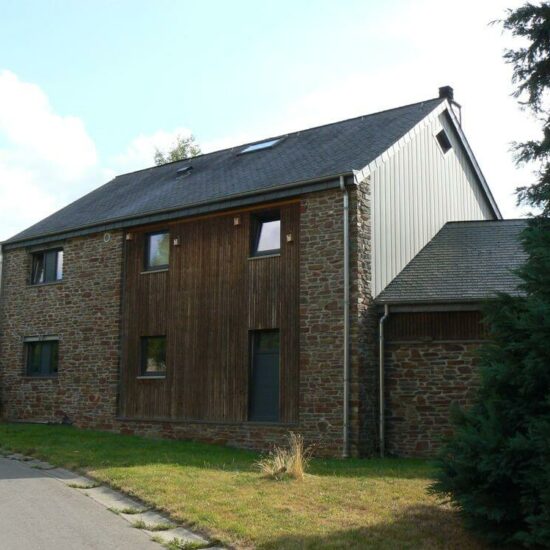 nouvelle construction maison ossature bois + bureau professionnel architecte Valerie Kaiser Bourcy (7)