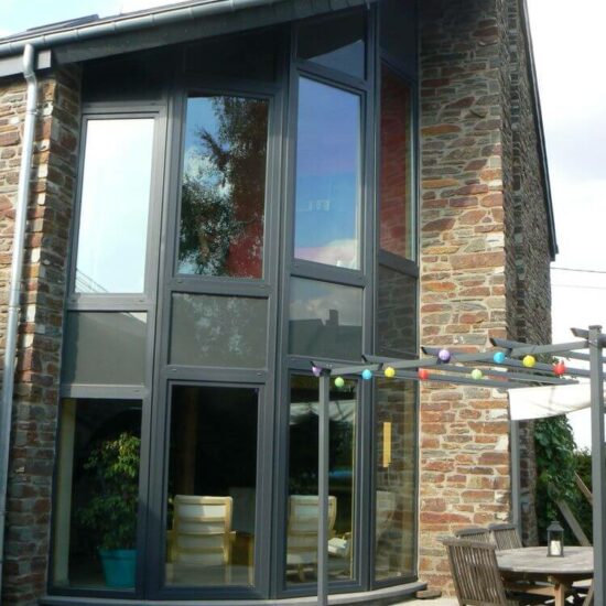 nouvelle construction maison ossature bois + bureau professionnel architecte Valerie Kaiser Bourcy (9)