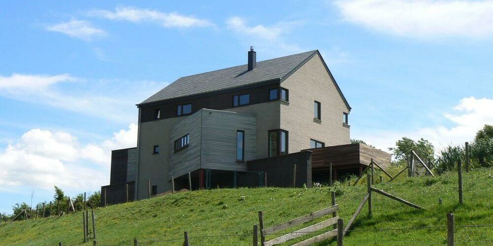 Nouvelle maison ossature bois Bertogne architecte Kaiser