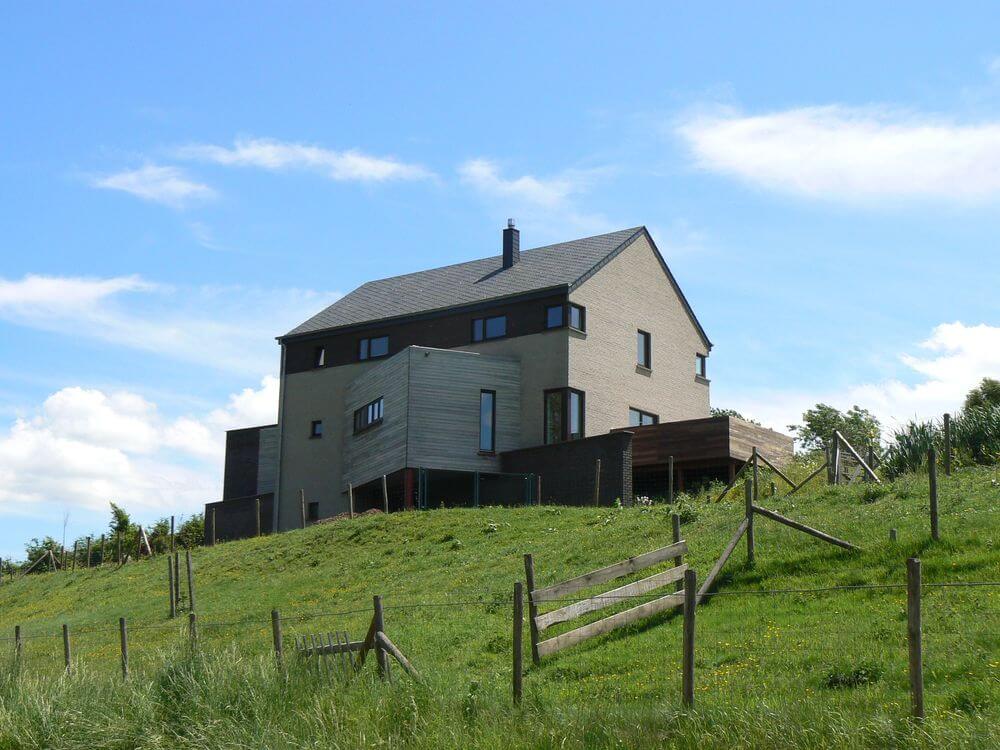 Nouvelle maison ossature bois Bertogne architecte Kaiser