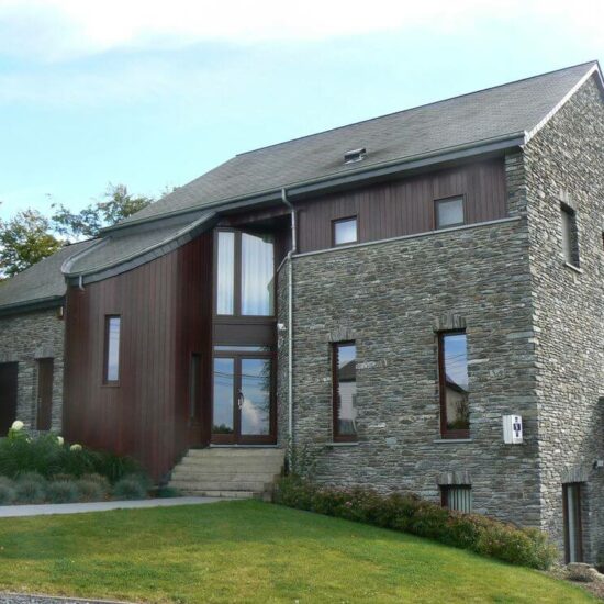 Nouvelle construction avec partie professionnelle Noville Bastogne architecte Kaiser